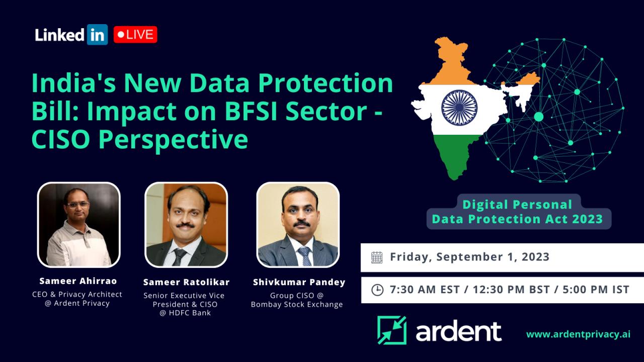 India's New Data Protection Bill: Impact on BFSI Sector - CISO Perspective