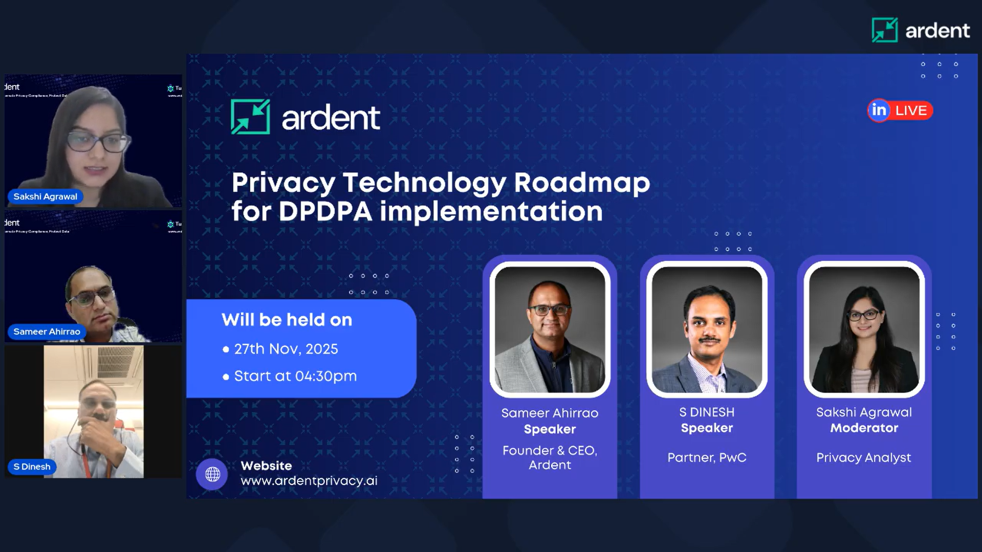 LinkedIn Live Recap: Privacy Technology Roadmap for DPDPA Implementation